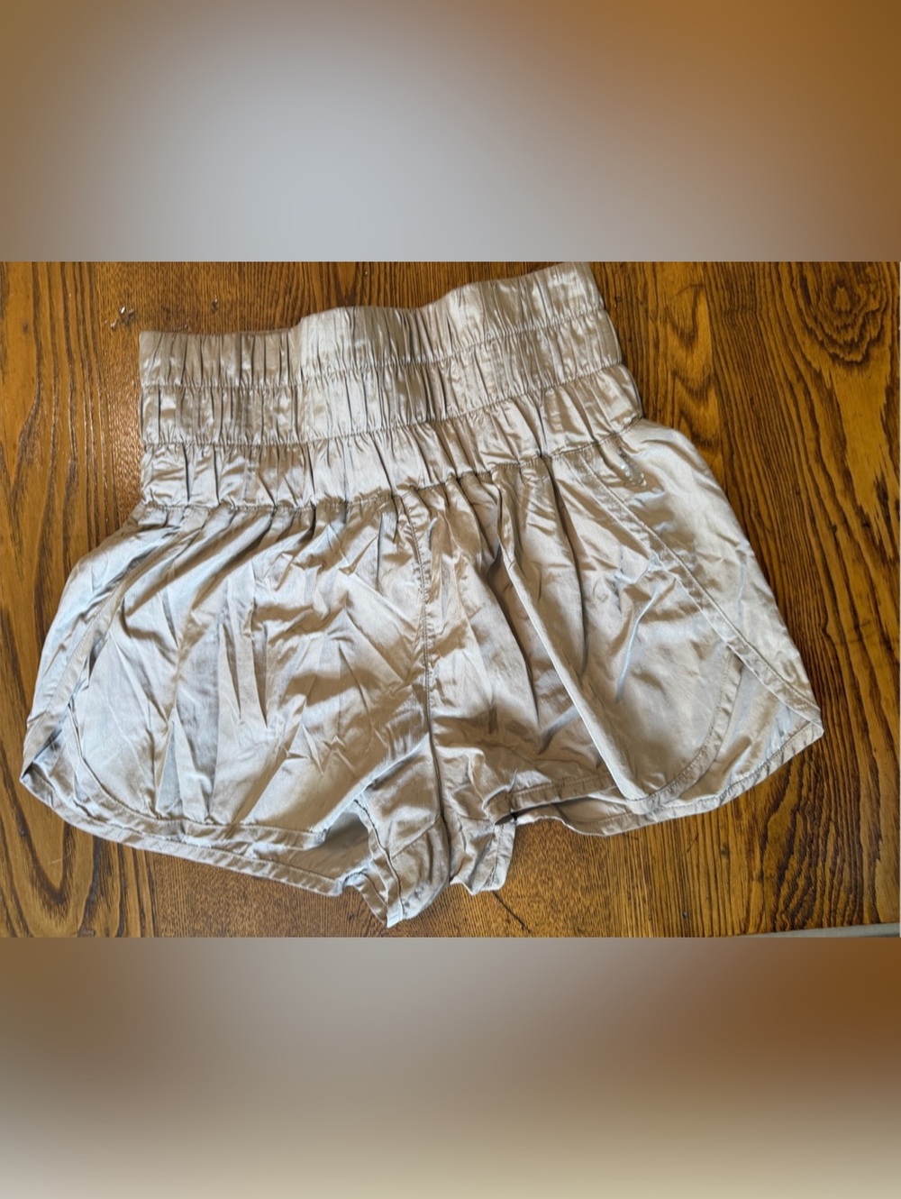 Free People FP Movement The Way Home Shine Shorts Beige M